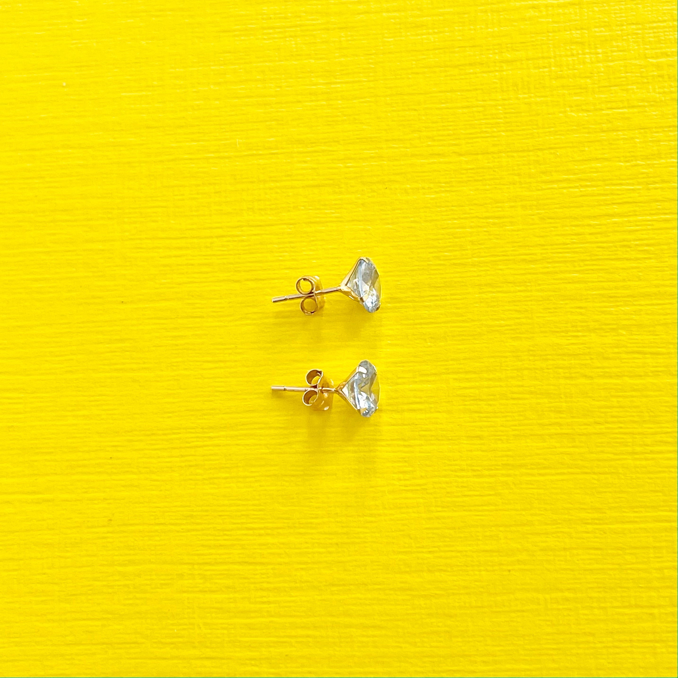 Aquamarine Stud Earrings: March Birthstone 14k Gold Jewelry