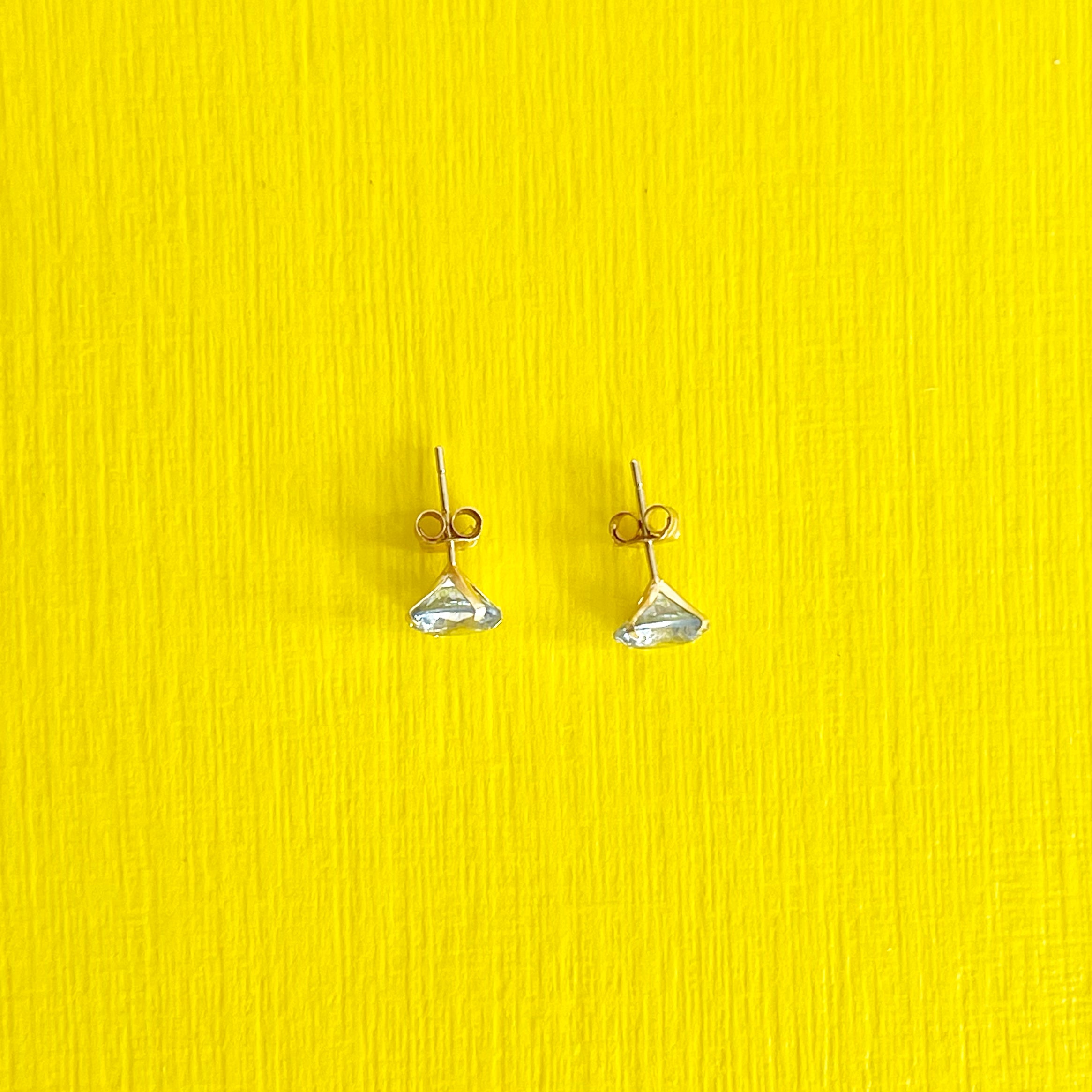 Aquamarine Stud Earrings: March Birthstone 14k Gold Jewelry