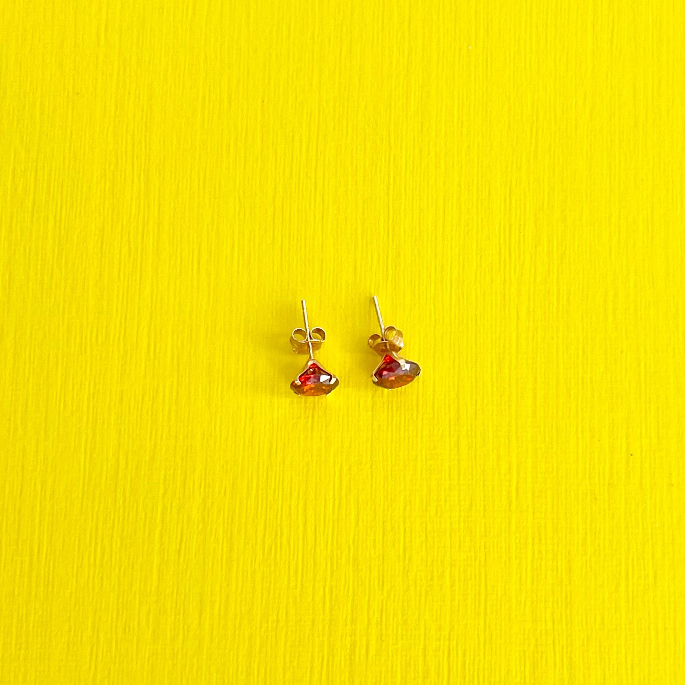 Garnet Stud Earrings: January Birthstone 14k Gold Jewelry